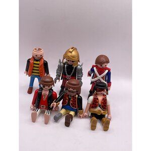 Set Of 6 Playmobil Geobra Pirate & Knight Action Figures